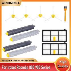Accesorios para aspiradora iRobot Roomba series 800 y 900, modelos 865, 870, 875, 880, 890, 960, 966, 980, 990: cepillo lateral, cepillo principal y filtro HEPA.