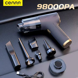 CENRR 98000PA Mini aspiradora de coche 4 en 1 potente limpiador de coche inalámbrico aspiradora portátil de mano pistola de aire