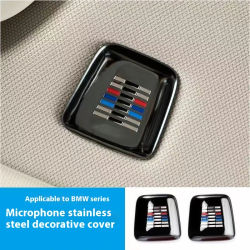 2 uds Interior del coche techo altavoz micrófono cubierta protectora a prueba de polvo embellecedor para BMW 1 2 3 4 5 6 7 Series X1 X2 X3 X4 X5 X6 X7
