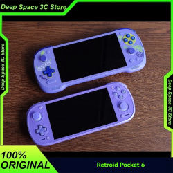 En Stock, Consola de Juegos Portátil Android Retroid Pocket 6, 8Gen2, Pantalla AMOLED de 5.5 Pulgadas y 120Hz, WiFi7, Bluetooth 5.3, Batería de 6000mAh