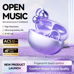 Fone auriculares Bluetooth 5,3 auriculares inalámbricos de conducción ósea Clip oreja música cancelación de ruido llamada HD auriculares deportivos para juegos