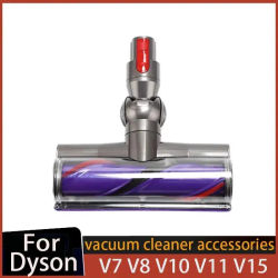 Cabezal de cepillo eléctrico de accionamiento directo para aspiradora Dyson V8 V10 V11 V15 V7, accesorio para suelos de madera, cepillo de cerdas con rodillo, piezas de repuesto