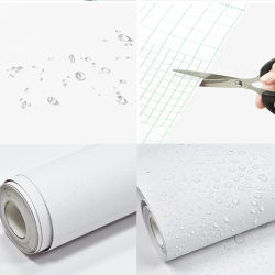 Papel tapiz mate impermeable, pegatinas autoadhesivas de vinilo blanco para muebles de pared, papel de Contacto para sala de estar, decoración del hogar
