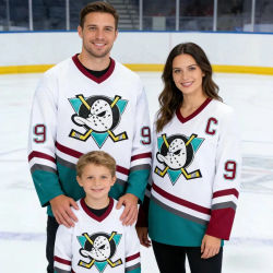 Camiseta de Hockey 2026 para Niños, Superventas, Manga Larga, Impresión 3D, Transpirable, Absorbe la Humedad, Estilo para Bebés y Padres