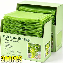 200/10PCS Bolsas Reutilizables para Protección de Frutas, Bolsas de Malla para Cultivo de Plantas con Cordón, Anti-insectos y Anti-pájaros, Venta al por Mayor