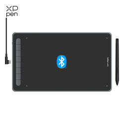 Tableta gráfica digital XPPen Deco LW, tableta de dibujo con Bluetooth inalámbrico V5.0, compatible con inclinación, lápiz óptico sin batería, 8192 niveles