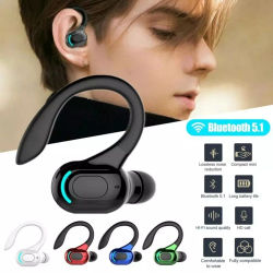 Auriculares Bluetooth 5,2 auriculares inalámbricos impermeables con micrófono Mini ganchos para las orejas auriculares de música estéreo HiFi para teléfono