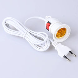 Soporte de luz colgante para plantas de interior E27, portalámparas de bombilla LED para tienda de jardín, Cable de 2/4/9m, enchufe UE EE. UU. con Base de lámpara con interruptor de encendido/apagado