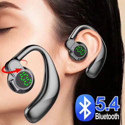 360 ° Auriculares Bluetooth 5.4 Giratorios, Auriculares Deportivos con Cancelación de Ruido, Auriculares Inalámbricos con Micrófono