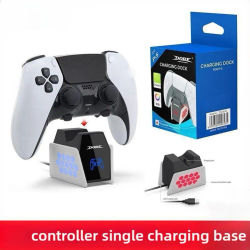 Estación de carga optimizada para controlador ps5 con cargador de controlador de luz LED para PlayStation 5 Gamepad 80% potencia parada automática