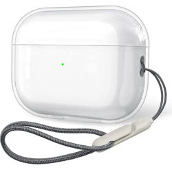 Funda transparente de TPU suave para auriculares con correa de cordón para Airpods Pro 2 3 2025 2a generación Air Pods 3 2 1 4 2024, accesorios de cubierta