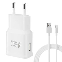 Cargador Android 15W cargador rápido USB con 1,2 M para Samsung Galaxy S21/S20/S8/A14 A23 A40 A52 A53 A54 enchufe de cargador rápido Android