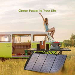 ALLPOWERS Panel Solar Plegable Portátil 400W / 200W / 140W / 100W / 60W, Cargador de Generador Solar y Salida Solar para Estación de Energía