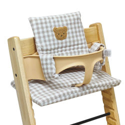 Cojín de asiento suave para bebés, cojín para trona de bebé, cojín para respaldo de silla de oso de dibujos animados y cojín para asiento, accesorios para trona