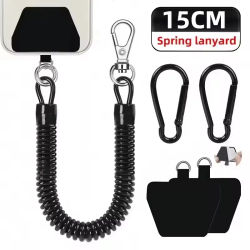 Cordón telescópico antirrobo con resorte, correa de seguridad antipérdida para muñeca, accesorios para teléfonos móviles, junta para teléfono, cuerda para colgar del cuello