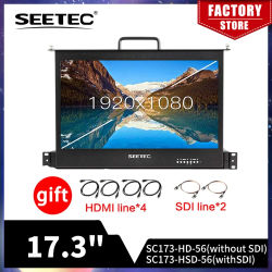 SEETEC SC173-9HD-56 Monitor de montaje en bastidor extraíble de 17,3 pulgadas 1RU Full HD1920x1080 para monitor de director de transmisión