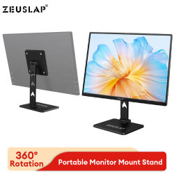 ZEUSLAP-soporte giratorio de Metal para Monitor, base portátil de escritorio para montaje VESA
