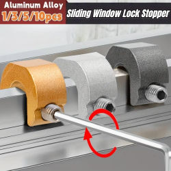 Cerraduras para ventanas correderas de aleación de aluminio, tope antirrobo para ventanas y puertas correderas, cerradura de seguridad para bebés y niños, 3/5/10 Uds.