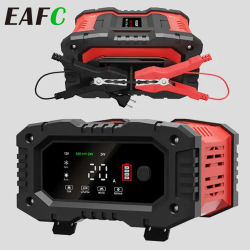 EAFC 20A/10A 12V/24V cargador de batería de coche cargador de batería completamente automático reparación de pulso para batería de plomo ácido húmedo de Gel Agm Lifepo4