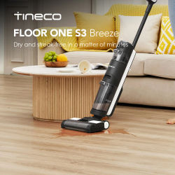 Tineco Floor One S3 Breeze-aspiradora de suelo, fregona eléctrica inalámbrica en seco y húmedo, electrodoméstico inteligente autolimpiante