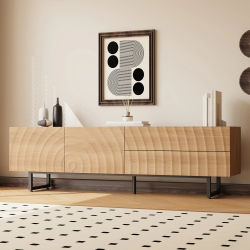 Mueble para TV moderno, mueble para TV, panel para TV, mueble bajo para TV. Diseño único, textura 3D. 180 x 38 x 51,5 cm (largo x ancho x alto), envío desde la UE