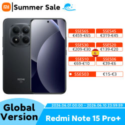 Teléfono Inteligente Redmi Note 15 Pro+ Versión Global, Batería de 6500 mAh y 100 W, Snapdragon 7s Gen 4, Cámara Principal de 200 MP con OIS, Teléfono Móvil Xiaomi