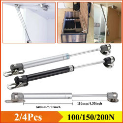 Soporte de elevación de puerta de gabinete de fuerza de cobre de 12 pulgadas, soporte de resorte hidráulico, bisagra de armario de cocina, herrajes para muebles, 2/4 Uds.