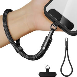 Correa Universal para Teléfono con Clip Mejorado Anti-Caída 360 ° Correa ajustable giratoria para el cuello/cruzada para todas las fundas de teléfono