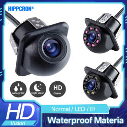 Hippcron-cámara de marcha atrás para coche, visión nocturna infrarroja, 8 LED, Monitor de estacionamiento automático, CCD, vídeo HD resistente al agua