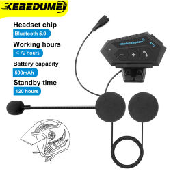 T2 Bluetooth 4,2 auriculares para casco de motocicleta auriculares BT inalámbricos Moto estéreo interfono manos libres con micrófono de reducción