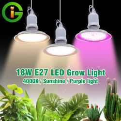 E27 18W espectro completo LED crece la luz Sunlike Phytolamp bombilla para plantas flor invernadero tienda hidropónica
