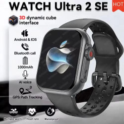 Para Apple Watch Ultra 2 1000 mAh reloj inteligente hombres mujeres 1,85 pulgadas HD pantalla completamente táctil IP68 impermeable Bluetooth llamada Smartwatch