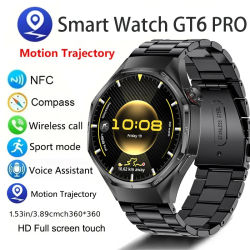 2025 nuevo reloj GT6 Pro reloj inteligente HD pantalla AMOLED NFC GPS Tracker Bluetooth llamada impermeable deportes salud Smartwatch hombres mujeres
