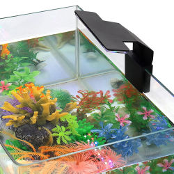 Lámpara Led súper delgada para acuario, Mini luz decorativa para plantas acuáticas, luz de abrazadera para pecera de alto brillo