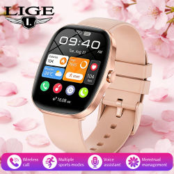 Nuevo reloj inteligente LIGE con pantalla táctil completa para hombres y mujeres, pulsera con monitor de ritmo cardíaco, resistente al agua, rastreador de actividad física, reloj inteligente para