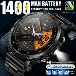 Nuevo Reloj Inteligente T-rex3 para Hombre con Batería Duradera de 1400mAh, Pantalla HD de 1.53'', Monitor de Actividad Física, Oxígeno en Sangre, Linterna LED para Android 2026