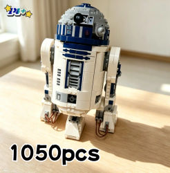 Nuevo producto, 1050 piezas, bloques de construcción R2-D2, robot espacial, bloques de ensamblaje para adultos, modelo de robot de la Guerra de las Galaxias, juguetes para regalos de Navidad
