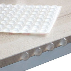 100 Uds. Tope de puerta autoadhesivo amortiguador de goma parachoques de gabinete almohadillas de silicona para muebles almohadillas protectoras de cojín