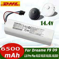 Batería de 14.8V 6500mAh para Xiaomi Mijia X10+PLUS B101CN OMNI 1S y Dreame F9 D9 L10 Pro Plus S10 S20 X10 Robot Aspirador y Limpiador