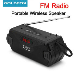 Altavoz inalámbrico portátil, altavoces USB para exteriores compatibles con Bluetooth con receptor de Radio FM, altavoz AUX TF MP3 para teléfono y PC
