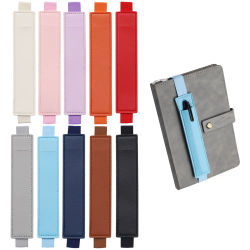 Soportes elásticos de cuero PU para cuaderno, funda ajustable para bolígrafo, estuche para lápices, correa para carpeta de cuaderno, 1 ud.