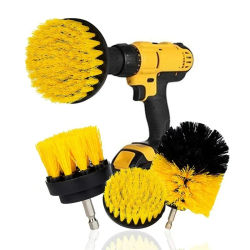 Kit de 3 cepillos eléctricos para taladro, cepillo de limpieza potente para alfombras, baño, superficies, bañera, muebles, ducha, azulejos, neumáticos, herramienta de limpieza