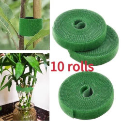 Lazos de nailon para plantas, gancho para vendaje de plantas, soporte ajustable para plantas, cinta de sujeción reutilizable para accesorios de jardín y hogar
