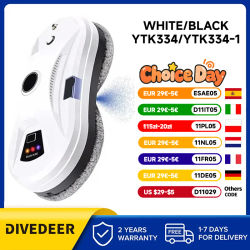 DIVEDEER Robot de limpieza de ventanas rociador de agua Robot de ventana eléctrico ultrafino aspirador para el hogar