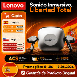 Nuevos auriculares inalámbricos Bluetooth Lenovo LE209, auriculares Bluetooth para música y negocios, llamadas HD con micrófono, batería de 30H, auriculares para juegos