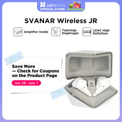 HIFIMAN SVANAR Inalámbricos Jr. Auriculares Intrauditivos Bluetooth con Cancelación de Ruido, Alta Fidelidad, con Amplificador Interno, Diafragma de Topología