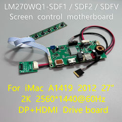 Placa de unidad LM270WQ1-SDF1 SDF2 SDFV para iMac A1419 placa base de Control de pantalla de 27 pulgadas 2K 2560*1440 DP Monitor de pantalla de entrada HDMI
