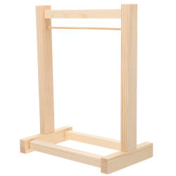 Percha de madera para juguetes de bebés, soporte para ropa, estante de almacenamiento para ropa pequeña para niños