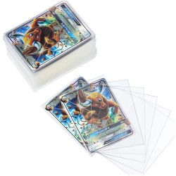 100 Fundas Transparentes para Tarjetas, Aptas para Juegos TCG, Protectoras para Tarjetas Pokémon, Carpeta para Tarjetas Yugioh, Estuche para Fotos Deportivas, Porta Tarjetas de Juguete