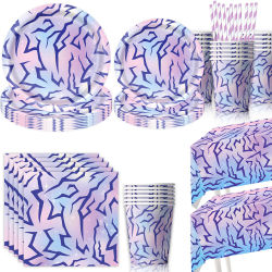 Set de Artículos para Fiesta de Cumpleaños Kpop Warrior, Vajilla, Pancarta, Vasos de Papel, Platos y Manteles para Decoración de Bodas y Baby Shower